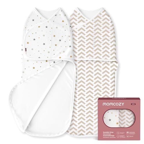 momcozy Saco para bebé de 0 a 3 Meses, Cierre silencioso, para Padres recién Nacidos, Reduce el Reflejo de Miedo, indispensable para recién Nacidos de 0 a 3 Meses, Paquete de 2