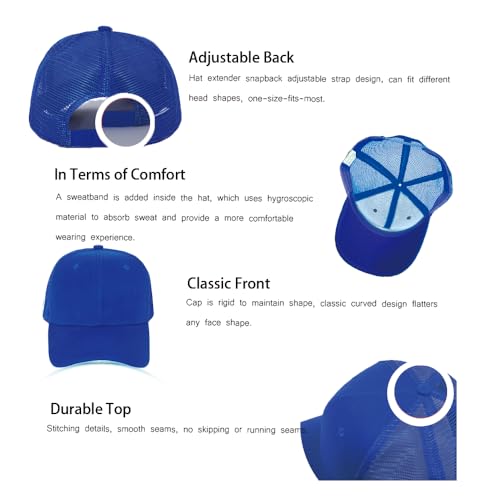 Image of ZH 12 Pack Mesh Trucker Hats, Bulk Baseball Caps for Men and Women, Trucker Cap Wholesale