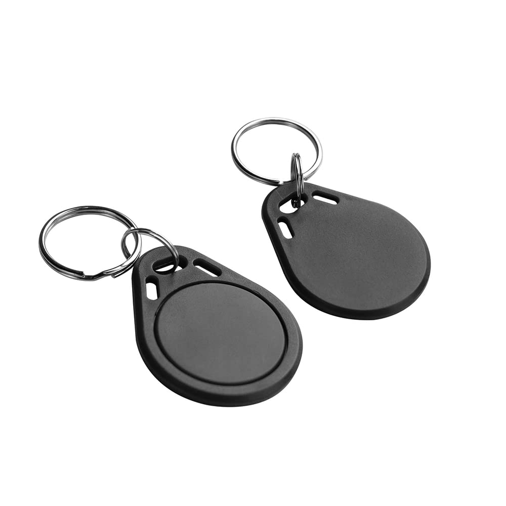 Portachiavi RFID 13,56 MHz F08 Token Key Tag UID sola lettura per sistema di controllo accessi – nero (confezione da 50)