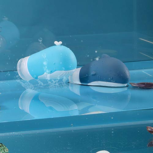 NICEXMAS Conjunto de 3 Garrafas de Viagem Portáteis Em Forma de Tubarão Tubos de Silicone Compressív