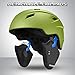 Odoland Snow Ski Helmet and Goggles Set, Sports Helmet and Protective Glasses-Shockproof/Windproof Protective Gear for Skiing, Snowboarding, Motorcycle Cycling, Lime Green, XS