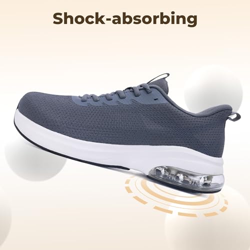 Image of IIV Mens Walking Shoes with Arch Support Wide Toe Box Tennis Sneakers Plantar Fasciitis Running Shoes