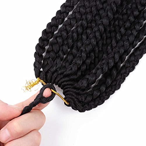 7 Packs Crochet Box Braids Curly Ends 10 Inch Crochet Braids Box Braid Crochet Hair For Black Women (10 Inch, 2#) #TOP3