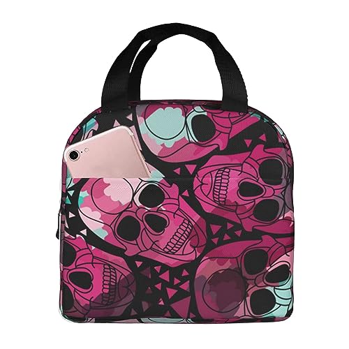 ランチバッグ 抽象水墨画頭蓋骨 人気 おしゃれ 軽量 保冷保温 男女兼用 通勤 通学