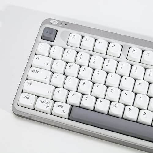 Image of KBDiy for MAC Style KOA Profile Keycaps Set,Dye-Sublimation PBT White Custom Keyboard Keycap,138 Keys Cap Set for Cherry Gateron MX Switches Mechanical Keyboards