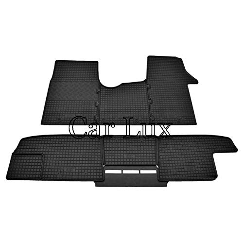 Car Lux AR05782 - Tappeto proteggi baule + tappetini in gomma su misura per Opel Vivaro L2 dal 2014-