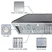SINDA 60 Inch Built-In/Insert Range Hood, 4-Speed 1260 CFM, Stainless Steel Under Cabinet Range Hood Kitchen Vent Hood with Liner and Internal Motor, 8