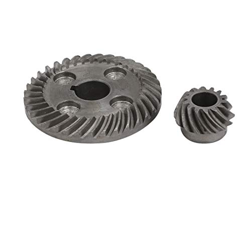 Image of uxcell 90 Degree Shaft Angle Replacement Part Spiral Bevel Helical Gear Set 3pcs