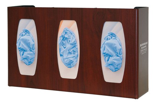 BOWMAN - Glove Box Dispenser - Triple with Dividers 16.32"W x 8.16"H x 3.75"D