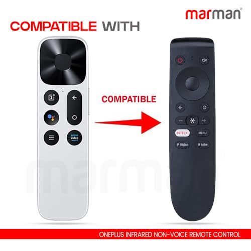 Image of marman Compatible with Oneplus Tv Non Voice Remote Control Suitable for 4K Smart Android Television with Hotkeys - Pairing Not Required - Match Remote Keys Exactly with Existing Original Remote