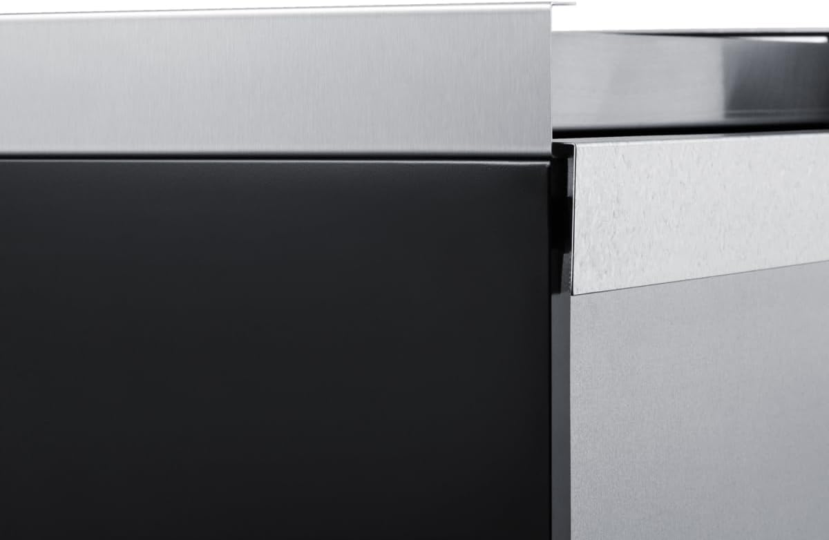 Summit Appliance TD15SD 15" Wide Slide-Out Storage Drawer; Stainless Steel Construction; Shallow Depth; Panel-Ready Front (Panel not Included); Smooth Gliding Extension; Made in The USA