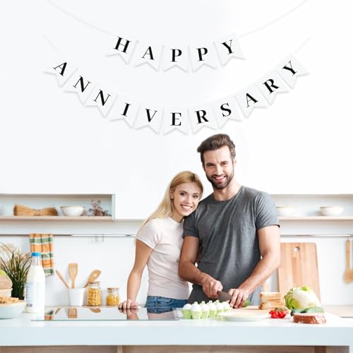 Image of Happy Anniversary Banner,Valentines Day Wedding,Love Party and Background Indoor Outdoor Decorations