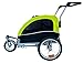 Booyah Medium Dog Stroller & Pet Bike Trailer and with Suspension - Florescent Green