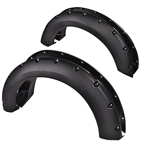 PIT66 Fender Flares,Compatible With 2004-2008 FORD F-150(NOT For Heritage), Rugged Textured Black Pocket Riveted Style Wheel Flares Set, 4 Pcs