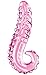 Crystal Glass Pleasure Wand Dildo Penis - AKStore - Hand Blown Glass Massager - Pink