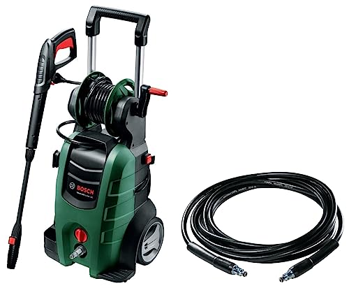 Image of Bosch 06008A7DF0 Adavanced Aquatak 140 High Pressure Washer (2100 watt) & Bosch F016800360 6m High Pressure Hose (Black)