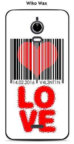 Onozo Coque Wiko Wax Design Code Barre cœur