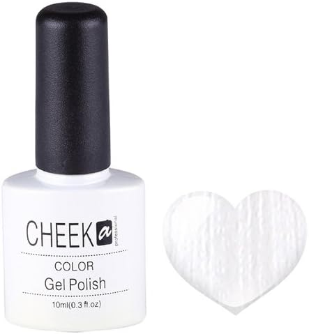 Cheeka Soak Off Uv Gel Polish 10ml Color Glitter White