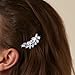 IRCOMULTI Crystal Bridal Hair Comb Headpieces Silver Rhinestone Hair Side Comb Sparkling Leaf Wedding Hairpin Clip Updo Styling Hair Comb for Bridesmaid Decorative Hair Accessories for Women Headdress