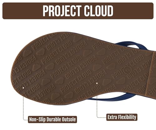 Image of Project Cloud Flip Flops for Women Footwear- Lightweight and Memory Foam Insole Sandals for Women 2026 - Durable Non-Slip Beach Essentials Flats for Women Sandals (Foundations)