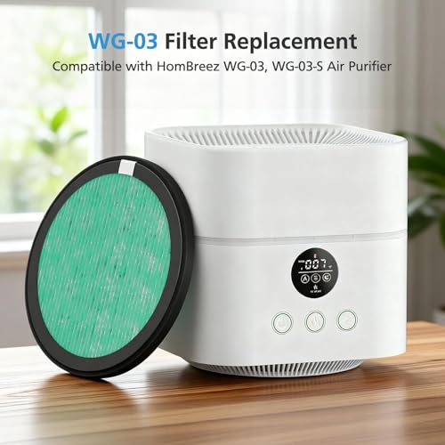 Image of WG-03 Replacement Filters for HomBreez WG-03 /WG-03-S /F-WG Air Purifier | 4-Stage Filtration System, for HomBreez Air Purifier and Humidifier Combo, for Bedroom Baby Pet Room Air Clean, 3 Pack
