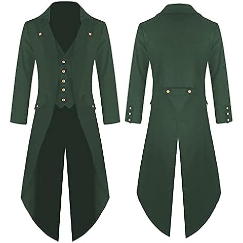 HAOLEI Men's Gothic Steampunk Long Coat Cover