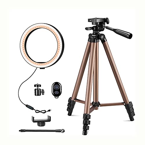 Anillo de luz con trípode de anillo de lámpara LED para fotografía selfie de 130 cm, trípode para soporte de teléfono, kit de iluminación de fotografía