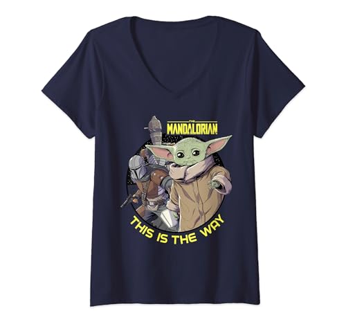 T-shirt Mandalorian femme col V idéal pour les sorties entre fans