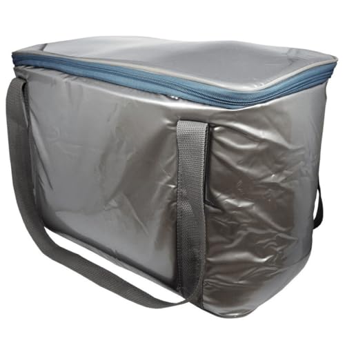 Bolsa Térmica 30 Litros Prata para Transporte de Alimentos e Bebidas – Ideal para Lazer, Viagens e Uso Diário