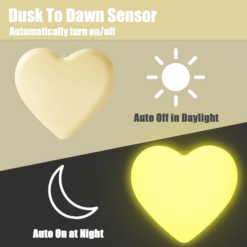 Image of INZU Night Lights Plug into Wall, LED Night Light for Kids, Cute Nightlight with Auto Dusk to Dawn Sensor, LED Nightlight with Soft Warm Light for Bedroom, Nursery, Bathroom, Hallway (Yellow)
