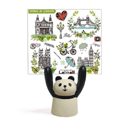Porte-mémo Panda Art Déco Big Ben - Support mémo animalier mignon pour bureau