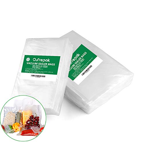 O2frepak 100 Count Vacuum Sealer Bags 50 of Each Size 50 Quart 8"X12"and 50 Gallon11"X16", BPA Free Sous Vide Seal a Meal Commercial Grade Vacuum Seal PreCut Combo Pack Bag