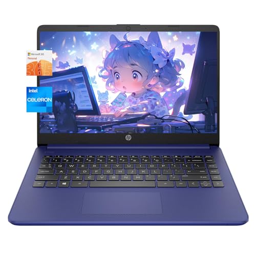 Image of HP Stream Laptop 2023 Newest 14 inch HD Display, Intel Celeron N4120 Processor, 16GB RAM, 192GB Storge (64GB EMMC+128GB SD Card), ‎Intel UHD Graphics 600, Webcam, Wi-Fi, Windows 11 Home in S Mode