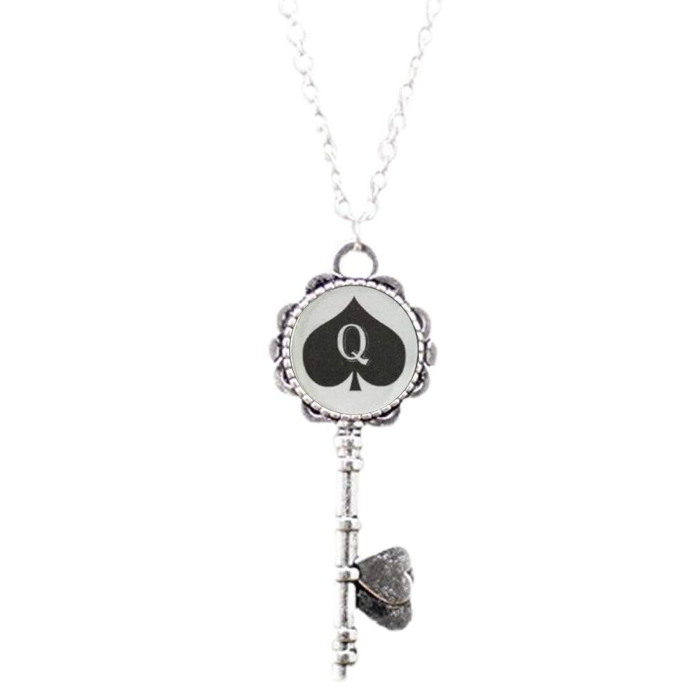 Queen of Spades Necklace Pendant Jewelry Charm Hotwife BBC Key Necklace - Religious Jewelry