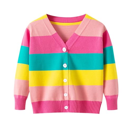 2024 Winter Striped Sweaters Coat for Kids Girls Coat Winter Thicken Coat Jacket Child Warm Button Shirts Xmas Coat