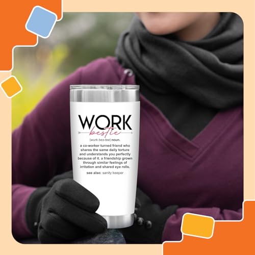 Image of NewEleven Appreciation Gifts for Coworkers Friends - Work Bestie Gifts For Women Friendship - Unique Present Ideas For Coworker Leaving, Going Away, Goodbye, Farewell Party - 20 Oz Tumbler