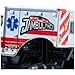 Monster Jam, Official Jambulance Monster Truck, Die-Cast Vehicle, 1:64 Scale, Kids Toys for Boys Ages 3 and up