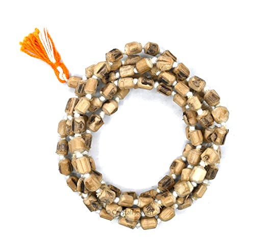 Image of Crystal Heaven Certified Tulsi Mala 108 Beads Original For Neck Women, Japa Chanting Meditation - Vrindavan Tulsi Japa Mala (Premium), Multi