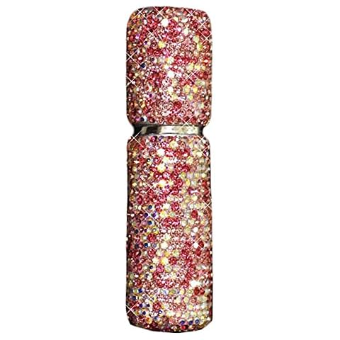 10ML Rhinestone Perfume Dispenser Bottle Bling Bling Small Empty Spray Bottle Travel Portable Toner Bottle,Pink Cover