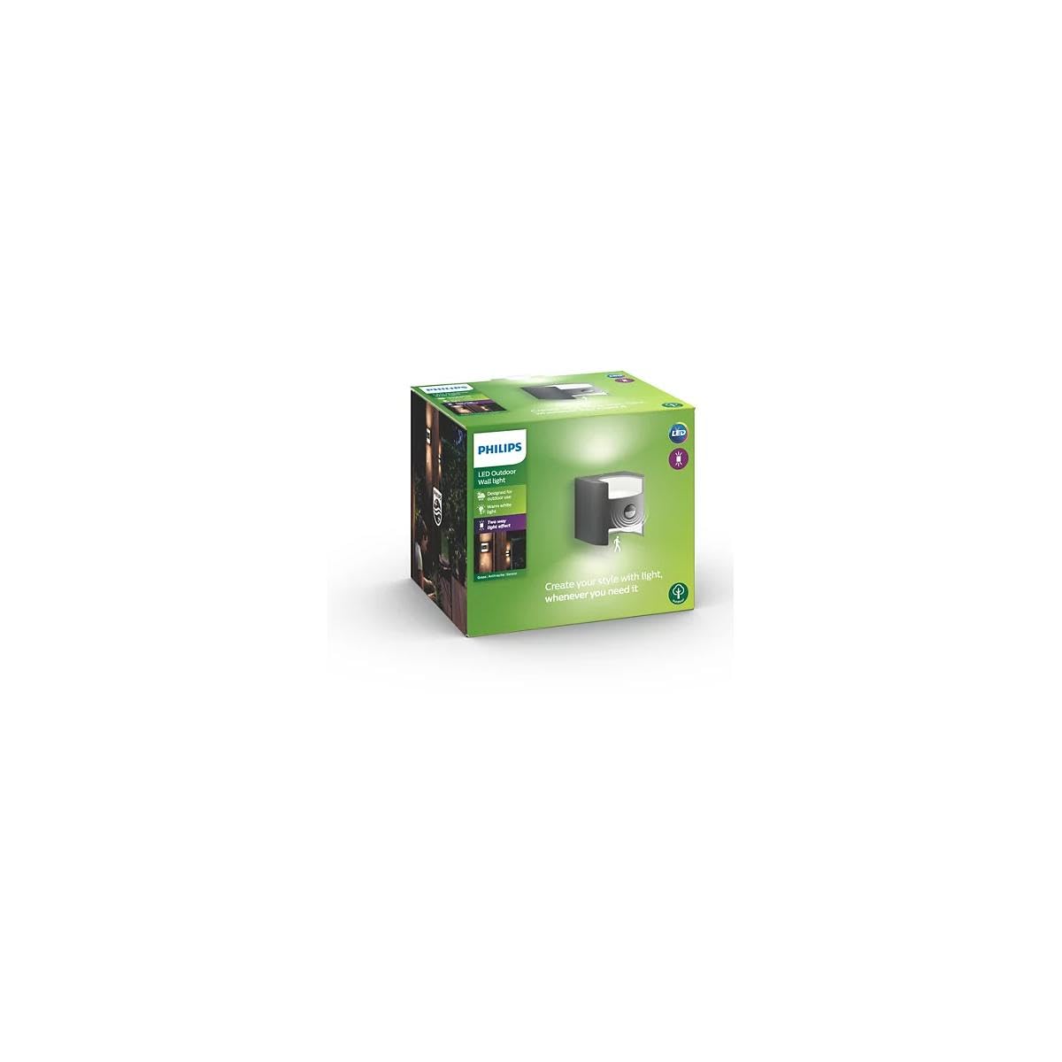 Philips myGarden LED Wandaussenleuchte Grass, 4.5 W, Anthrazit, Grau