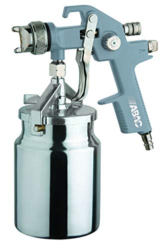 ABAC Pistolet à Peinture G-551A, Aérographe avec Réservoir de Peinture de 1 Litre, Buse en Acier Inoxydable de 1,5 mm, Jet Rond ou Plat, Pression Max. 4 Bar