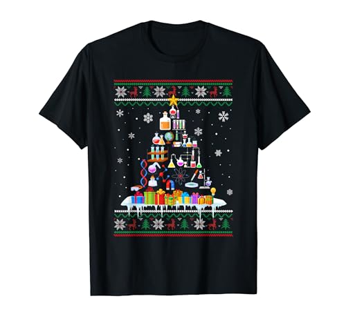 Chemistree Science Christmas Tree Ugly Christmas Sweater T-Shirt