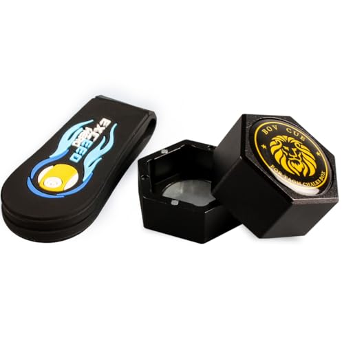 YEUEK TAOM Hexagon Magnetic Chalk Holder,Portable Pool Cue Chalk Holder for Predator Chalk,Silent Chalk Holder Pool Billiards,Pool Cue Chalk Case for Hexagon Round Billiards Pool Table Accessories