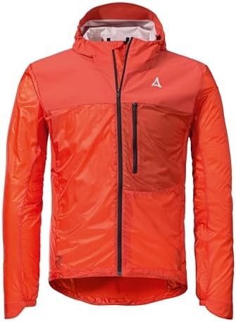 Schöffel Herren Hybrid Jkt Flow Trail M Regen Jacke, Poinciana, 48 EU