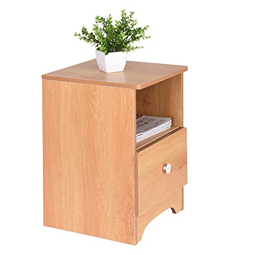Oksale Night Stand, Accent Table, Assemble Storage Cabinet Bedroom Bedside Locker Single Drawer Nightstand, USA Stock (Nordic Pine Color) - Thumbnail 2