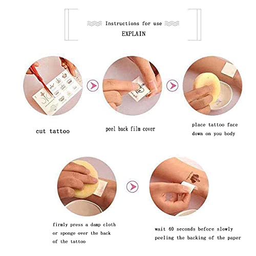 Nzuna 30 Sheets Creative Black Tiny Crown Infinity Triangle Fake Tattoos For Men Women Realistic Stars Letters Tattoos For Kids Tattoos Temporary Waterproof Arm Hand Face Finger Neck Tatoo Stickers #TOP5