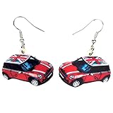 NEWEI Acrylic Novelty Beetle Car Earrings Camper Truck Dangle For Women Fashion Car Accessories Jewelry Charm Gift (Blue)