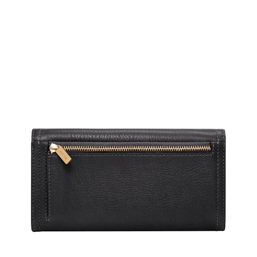 Image of Fossil Women's Logan Leather Wallet RFID Blocking Flap Clutch Organizer