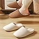PAMEILA Hausschuhe Damen Herren Winter Plüsch Pantoffeln Warm Filzpantoffeln Frauen Pantoletten Bequeme Slippers Unisex, Beige 38/39 EU