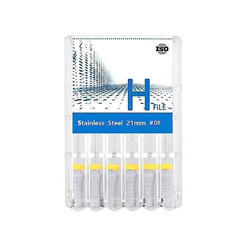Xux 6Pcs/Pack Endo H-File 21Mm/25Mm Hand Use Stainless Steel Endodontic Files #08 Endo Rotary Files thumb #1
